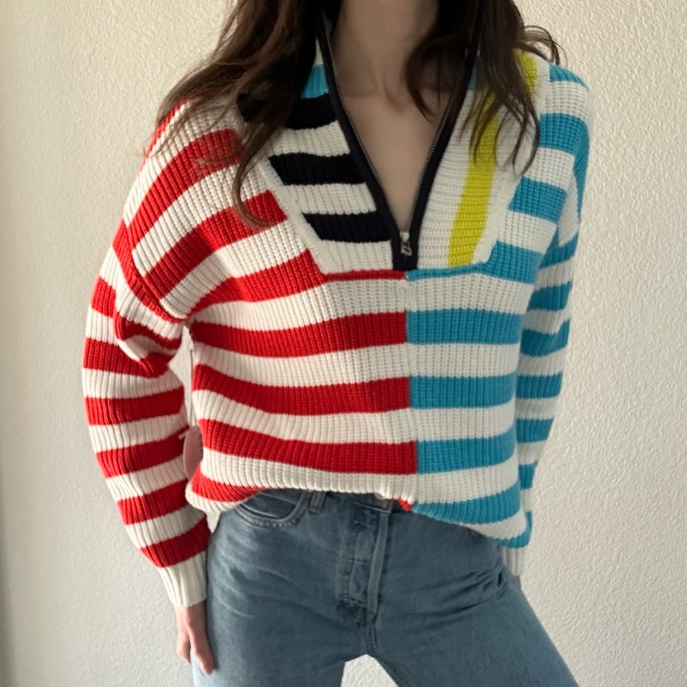 NWT Staud Hampton Striped Sweater - Picture 2 of 4